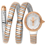 Just Cavalli After Party Silver Dial Two Tone Steel Strap Watch for Women - JC1L269M0065